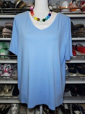 Talbots Pima Cotton V-Neck Tee